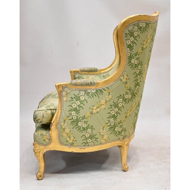 Metal Set of French Gilt Armchairs For Sale - Image 7 of 14