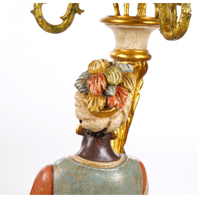 Italian Figural Standing Candelabra Floor Lamp, Early 20th Century For Sale - Image 9 of 18