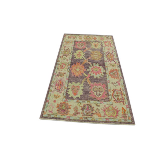 Turkish Modern Turkish Oushak Rug 2'11" x 5'2" For Sale - Image 3 of 6