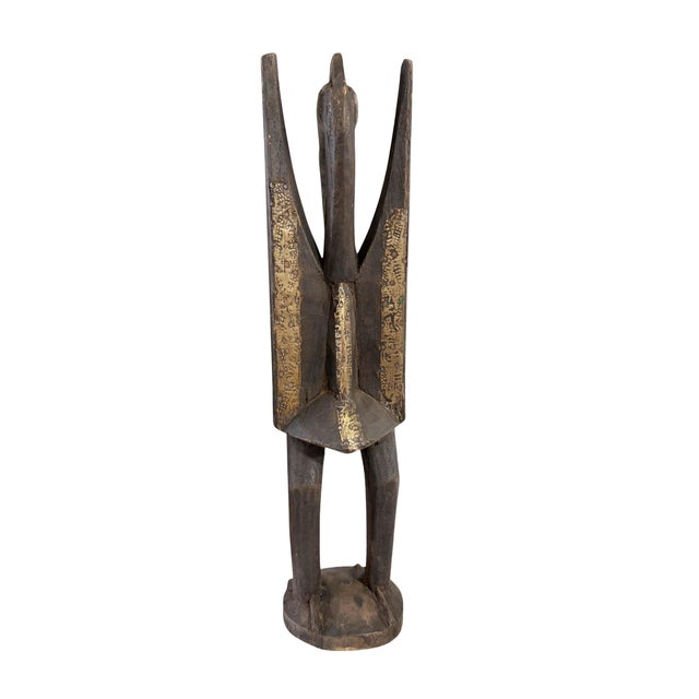 1980s Vintage Sculpture of Senufo Bird Statue Cote d'Ivoire 24" H For Sale - Image 5 of 8