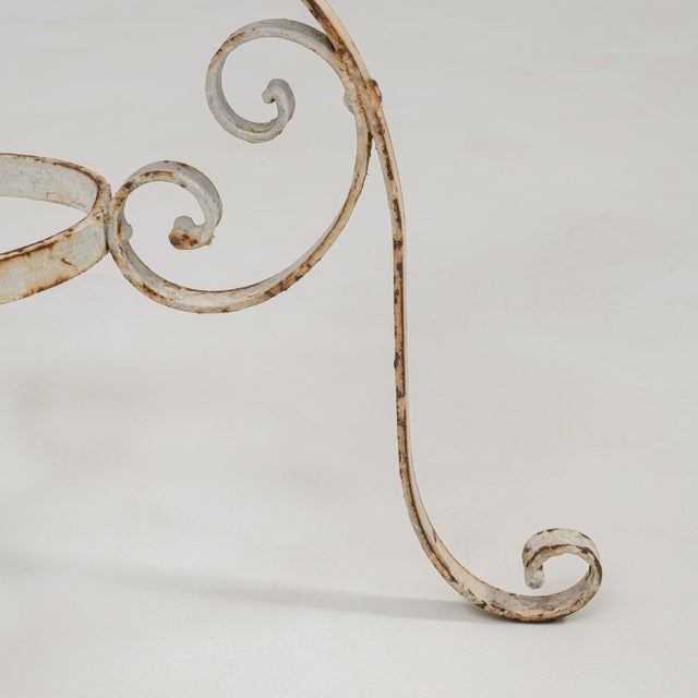 Beige 20th Century French White Painted Metal Flower Stand For Sale - Image 8 of 18