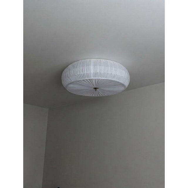 Mid-Century Modern Large Finnish Model 75-204 Flush Mount attributed to Lisa Johansson-Pape for Orno / Stockmann, 1950s For Sale - Image 3 of 10