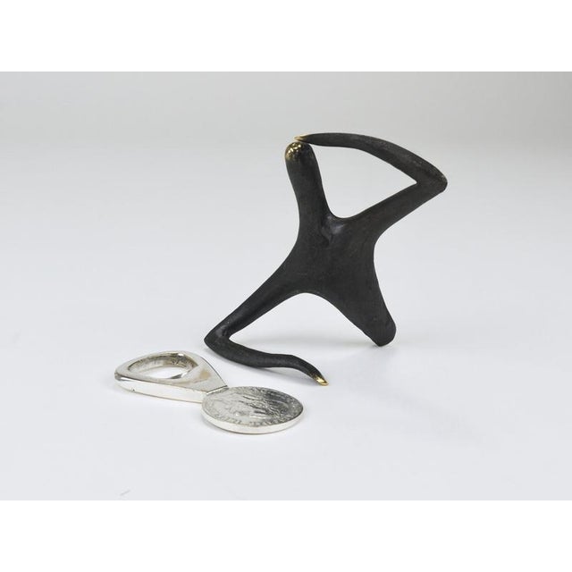 1950s Silvered Brass Bottle Opener Habsburg 2 Florin Coin attributed to Carl Auböck, Austria 1950 For Sale - Image 5 of 18
