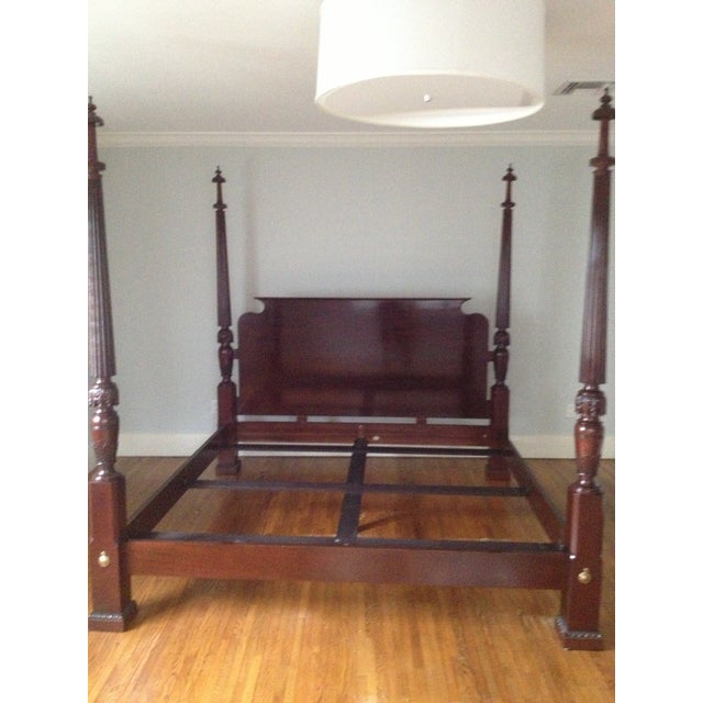 Baker Four Poster Mahogany Wood Bed Chairish