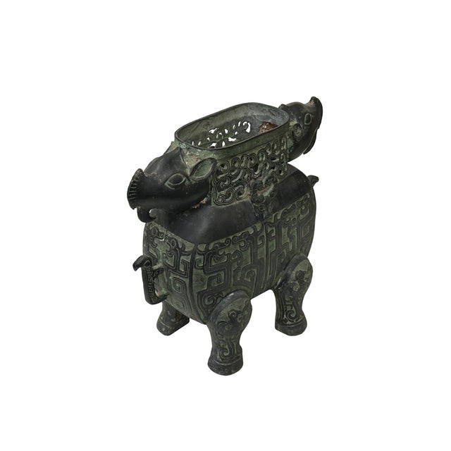 Immerse your space in the enigmatic grandeur of antiquity with this magnificent archaic zoomorphic ritual vessel. Inspired...