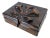 Mid-Century Folk Art Patchwork Leather Box With Gingko Leaf Design For Sale