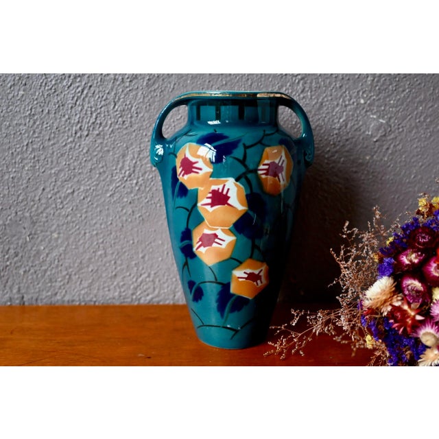 Large Vintage Vase by Keller & Guérin Lunéville, 1920s For Sale - Image 13 of 13