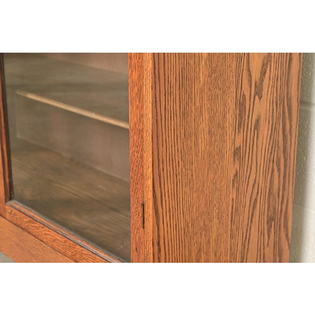 Antique Victorian Carved Oak Two-Door Bookcase, Circa 1890s For Sale - Image 10 of 15