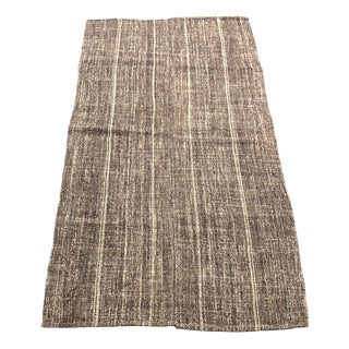 Turkish Brown Wool Kilim Rug, 1960s For Sale