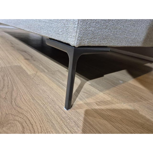 Vintage Three-Seater Sofa in Gray Fabric For Sale - Image 4 of 13