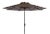 Inside Out Stripe 9 Ft Crank Outdoor Auto Tilt Umbrella in Brown & White For Sale