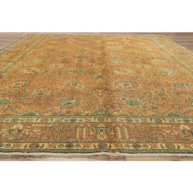 Traditional Vintage Persian Tabriz Rug - 09'09 x 12'04 For Sale - Image 3 of 10