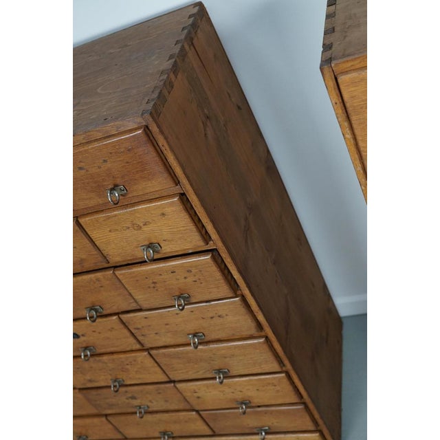 Vintage German Apothecary Cabinet in Pine and Oak, 1950s For Sale - Image 6 of 18