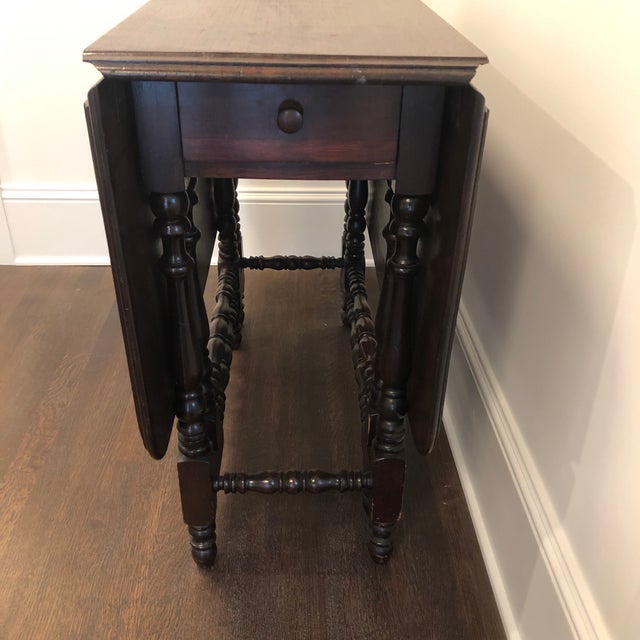 Antique Rustic Gateleg Table With Drawer Chairish
