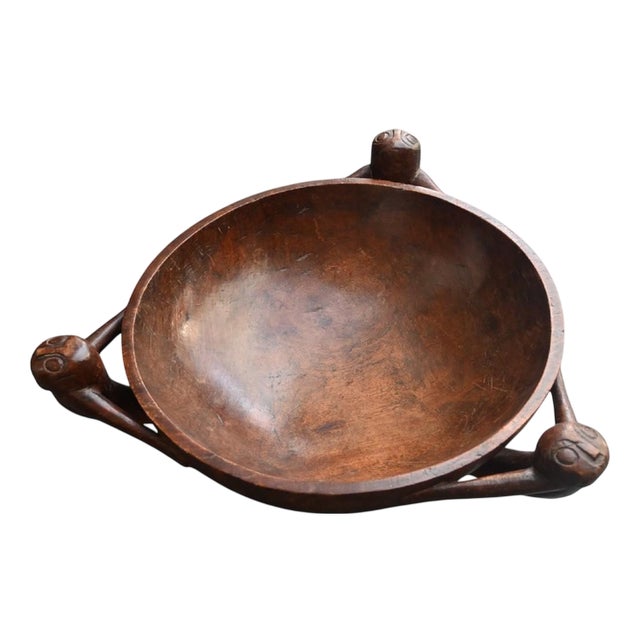 Large Ceremonial Wooden Bowl For Sale