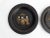 Chinese Antique Papier Mache Wine Coasters / Plates, a Pair Hand Painted Gilt For Sale - Image 3 of 6