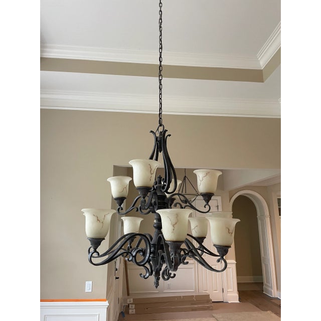 Murray Feiss 12 Light Chandelier For Sale - Image 12 of 12