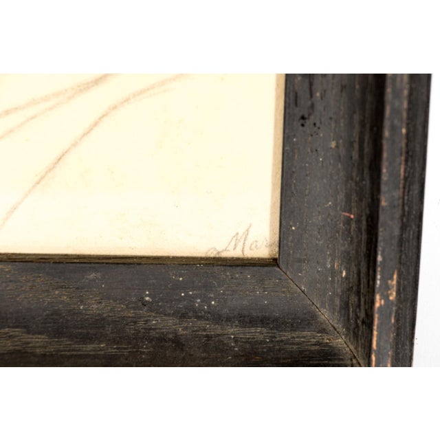 A superb and fully documented 19th-century American academic charcoal drawing by Mary Eliza Dixon, dated 1887 and created...