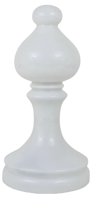White Glass Bishop Chess Lamp from Ivan Jakes, Czechoslovakia, 1970s