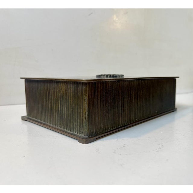 Art Deco Patinated Bronze Cigar Box from Tinos, Denmark, 1930s For Sale - Image 4 of 8