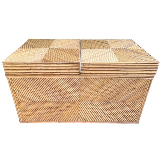 Vintage Bamboo Storage Chest For Sale - Image 13 of 13