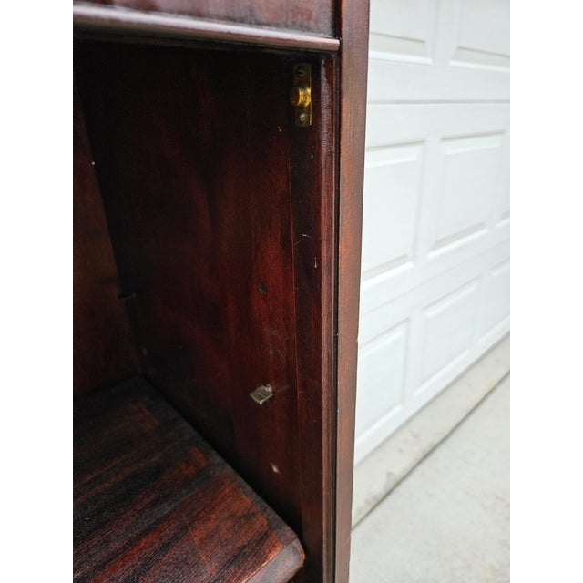 Antique Mahogany Open Bookcase - Adjustable Shelves For Sale - Image 14 of 18