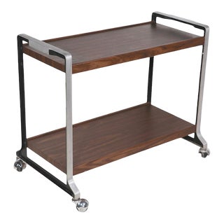 Vintage Television Cart Bar Serving Cart C 1970's For Sale