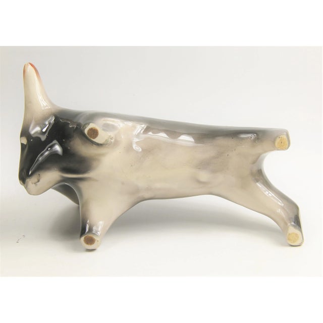 Mid Century Modern Ceramic Bull Keep All Dresser Caddy For Sale In New York - Image 6 of 7