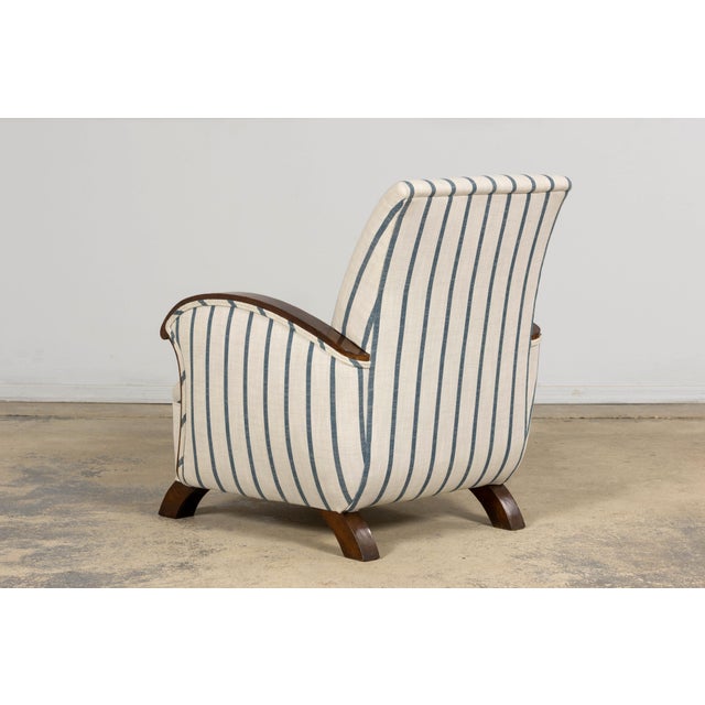 French Art Deco Walnut Armchair, Provence, France, 1930s For Sale - Image 10 of 17