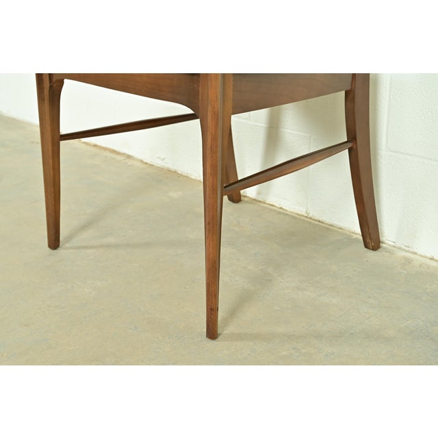 Broyhill Brasilia Mid-Century Modern Sculpted Walnut Dining Chairs, Set of Six For Sale - Image 10 of 13