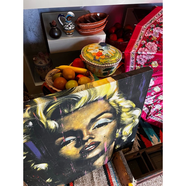 Pop Art 1990s Modern Paint Style Marilyn Monroe Print Reproduction For Sale - Image 3 of 5