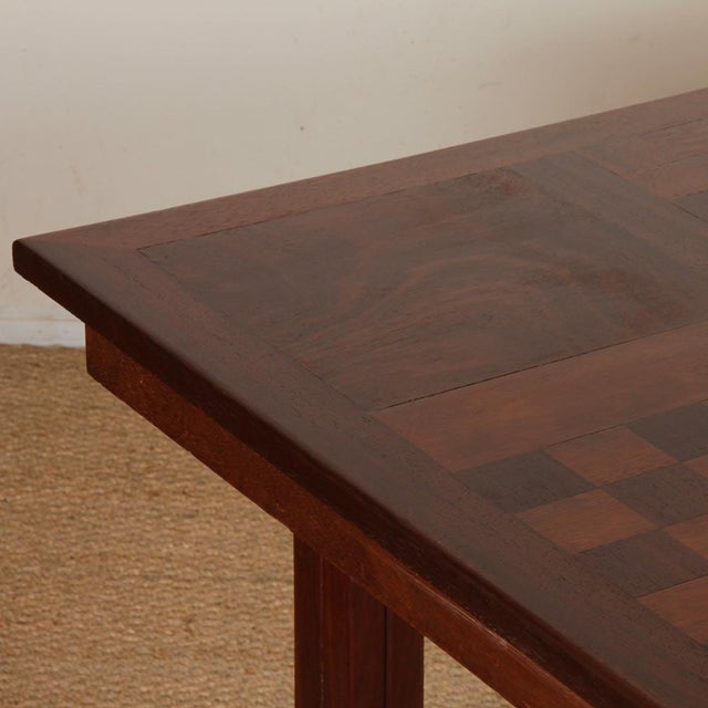 French Dining Table in Wood and Brass, 1940 For Sale - Image 6 of 12