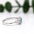 2020s Blue Afghan Tourmaline Ring with Earth Mined Diamond in Solid 14k Gold Oval 5.5x4mm For Sale - Image 5 of 8