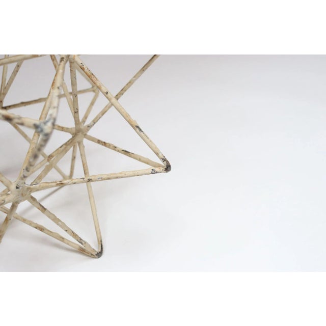 Vintage Rustic Farmhouse Soldered Metal Moravian Star / Geometric Star Ornamental Decoration For Sale - Image 9 of 12