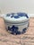 Late 20th Century Late 20th Century Blue & White Floral Round Porcelain Box For Sale - Image 5 of 5