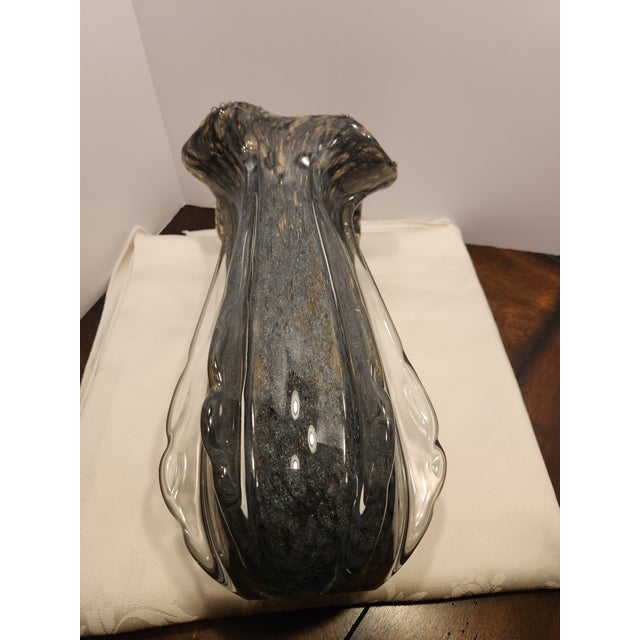 John-Richard Luxury Handblown Glass Eruption Vase – Heavy Designer Art Glass 16” For Sale In Dallas - Image 6 of 8