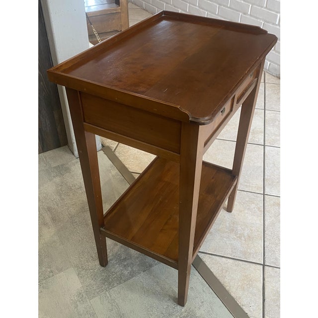 Vintage Side Table in Cherry Wood, 1950s For Sale - Image 11 of 18