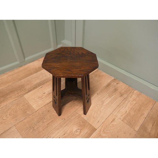 Arts and Crafts Octagonal Oak Plant Stand or Table This piece is being offered from a dispersal sale of Arts and Crafts...