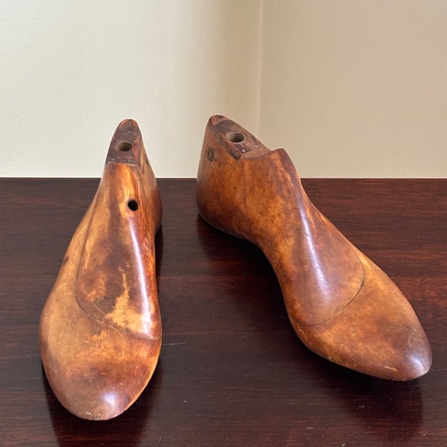 Circa 1900 Wooden Cobbler's Shoe Lasts -- A Pair For Sale - Image 13 of 18