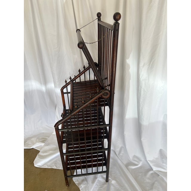 Late 19th Century Victorian Stick and Ball Three-Tier Magazine Stand. For Sale - Image 9 of 11