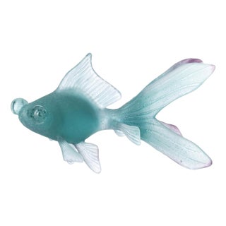 Late 20th Century Glass Goldfish from Daum For Sale