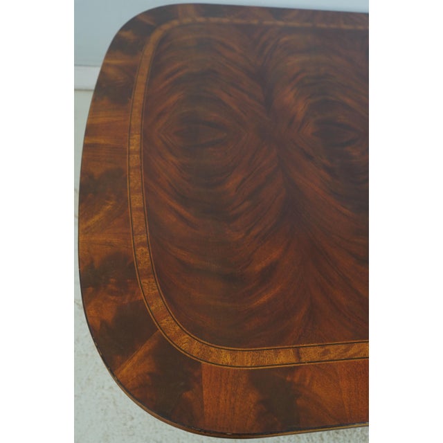Henredon Large Flame Mahogany Top Dining Room Table For Sale - Image 12 of 18