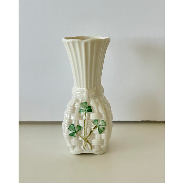 Late 20th Century Vintage Belleek Irish Bud Vase For Sale - Image 5 of 8