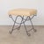 French Panoplie Iron Loop Stool, Yellow Linen For Sale - Image 3 of 11