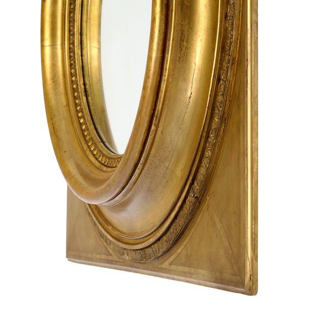 Wood French Antique, Impressive Gold Leafed Mirror, Circa 1920 For Sale - Image 7 of 9