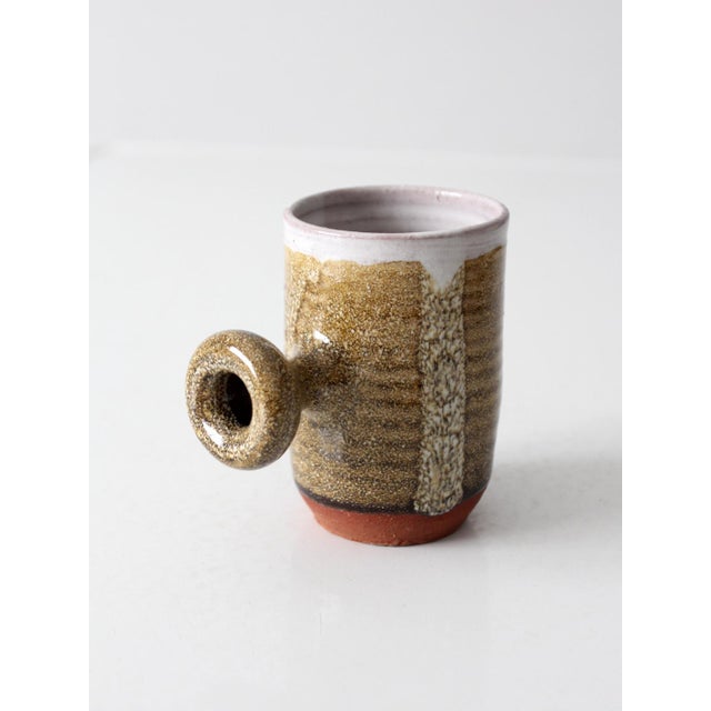 Vintage Handmade Studio Pottery Mug For Sale - Image 9 of 11