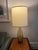 Mid 20th Century Murano Art Glass Table Lamps in Warm Amber Glass With Brass Bases and Coordinating Linen Shades. - a Pair For Sale - Image 4 of 10
