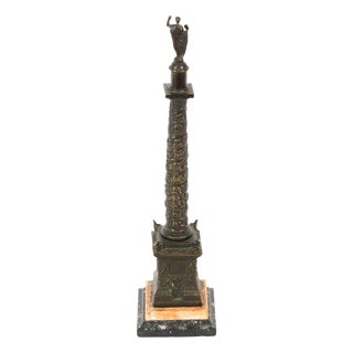 Grand Tour Patinated Bronze Model of Trajan's Column, Early 19th Century For Sale