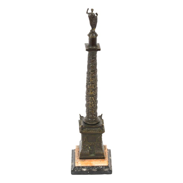 Grand Tour Patinated Bronze Model of Trajan's Column, Early 19th Century For Sale