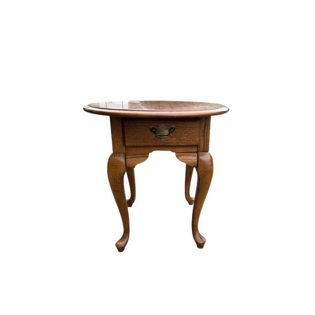 Quick Hits: Brand/Maker: Broyhill / Lenoir House Piece Name: Round End Table Style: Traditional / Early American /...